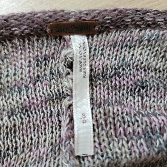 Free People Size Small Linen Oversized Relaxed Poncho Cardigan Sweater Lagenlook - Picture 5 of 7